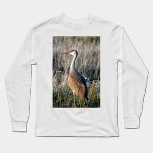 Sunset Sandhill Crane Long Sleeve T-Shirt